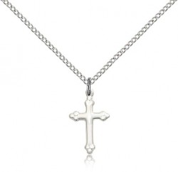 Child's Small Cross Pendant with Budded Tips [BC0086]