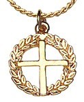 Cross on Wreath Pendant [TCG0379]