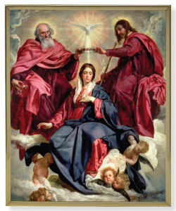 Crowing of Mary Gold Frame 8x10 Plaque [HFA4894]