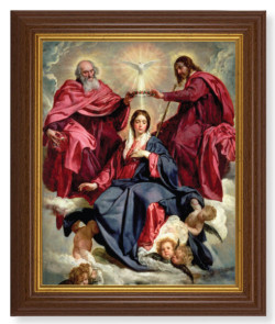 Crowning of Mary 8x10 Textured Artboard Dark Walnut Frame [HFA5565]
