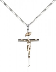 Women's Crucifix Pendant Two-Tone [BM0293]