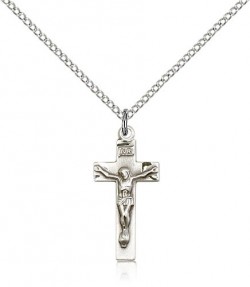 Women's Square Edge Crucifix Pendant [CM2064]