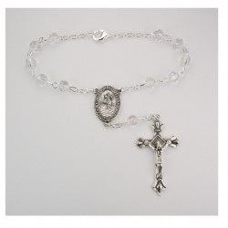 Crystal Auto Rosary - April Birthstone [MVAR1003]