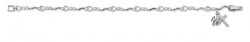 Cubic Zirconia Stones with Charms Bracelet 7.5 Inches [MV1021]