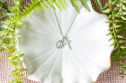 Dainty Sterling Silver Miraculous Medal and Crucifix Double Pendant Set [HMM4302]