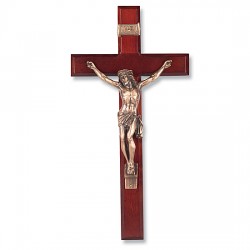 Dark Cherry Wall Crucifix - 13 inch [CRX4270]