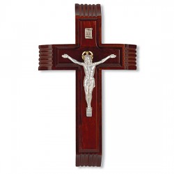 Dark Cherry Sick Call Crucifix Set - 10 inch [CRX4275]