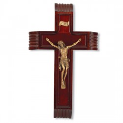 Dark Cherry Sick Call Crucifix Set - 10 inch [CRX4281]