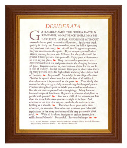 Desiderata Poem 8x10 Textured Artboard Dark Walnut Frame [HFA5549]