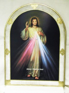 Divine Mercy bell-shaped Florentine plaque [FA0122]