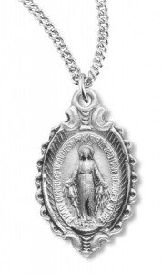 Fancy Scalloped Edge Miraculous Pendant [HM0777]