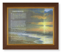Footprints 8x10 Textured Artboard Dark Walnut Frame [HFA5461]
