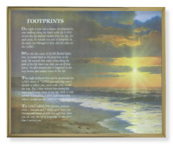 Footprints Poem Plaques Gold Frame 8x10 Plaque [HFA4870]