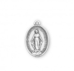 Girl's Beaded Border Petite Miraculous Medal [HMM3230]