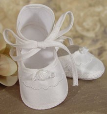 Girls Silk Dupioni Shoe with Rosette [BSH006]