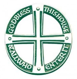 God Bless This House And All Who Enter It Wall Plaque - 2.75 inches [TCG0082]