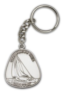 God Bless This Sailboat Keychain [AUBKC042]