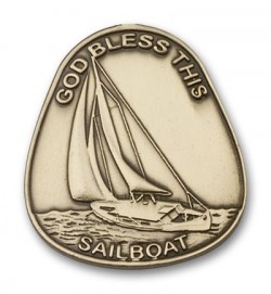 God Bless This Sailboat Visor Clip [AUBVC047]