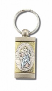 Gold-Plated Sterling Silver Saint Christopher Keyring [AU1048]