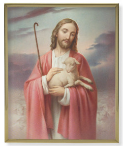 Good Shepherd 8x10 Gold Trim Plaque [HFA0145]