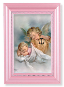Guardian Angel with Baby Girl 4x6 Print Pearlized Frame [HFA5423]