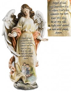 Guardian Angel with Children Prayer Statue - 12.5“ High [MILCH030]