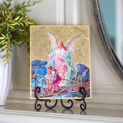 Guardian Angel Gold Foil Mosaic Plaque [HFA0616]