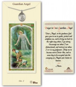 Guardian Angel Medal in Pewter with Prayer Card [BLPCP052]