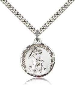 Round Guardian Angel Be My Guide Medal [CM2186]