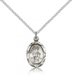 Guardian Angel Oval Pendant [CM2279]