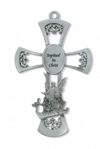 Guardian Angel Pewter Cross - 6“ [RBS2018]
