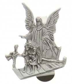 Guardian Angel Visor Clip, Pewter - 2 1/4“H [AU0008]