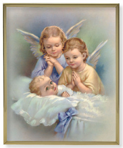 Guardian Angels 8x10 Gold Trim Plaque [HFA0143]