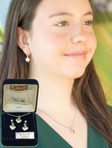 Heart Charm Pendant and Earring Set [BC2225]