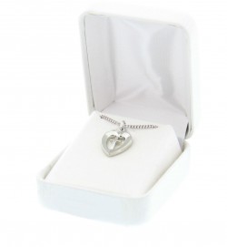 Heart and Cross Pendant - Rhodium Plated [MVFC1000]