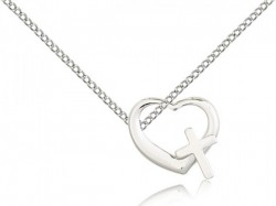 Heart and Cross Pendant [BM0354]