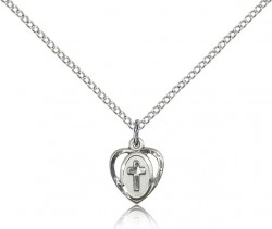 Baby Heart and Cross Pendant [BM0356]