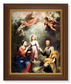 Heavenly and Earthly Trinities by Murillo 8x10 Textured Artboard Dark Walnut Frame [HFA5563]