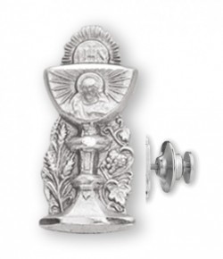 High Polish Chalice Lapel Pin Sterling Silver [HMLP018]
