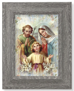 Holy Family 7x9 Gray Oak Frame [HFA4658]