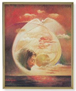 Holy Spirit Gold Frame 8x10 Plaque [HFA4909]