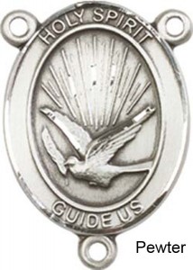 Holy Spirit Rosary Centerpiece Sterling Silver or Pewter [BLCR0214]