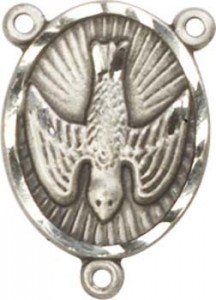 Holy Spirit Sterling Silver Rosary Centerpiece [BLCR0127]