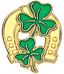 Horseshoe and Shamrock Lapel Pin - 1“ [TSG1015]