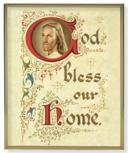 House Blessing Gold Trim Plaque - 2 Sizes [HFA0165]
