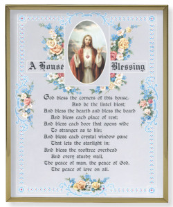 House Blessing 8x10 Gold Trim Plaque [HFA0173]
