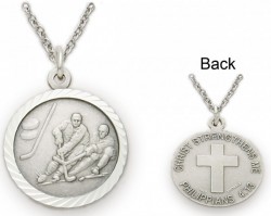 Ice Hockey Sports Medal 3/4 inch with Chain [SM0009]