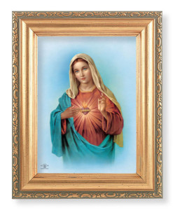 Immaculate Heart of Mary 4x5.5 Print Under Glass [HFA5316]