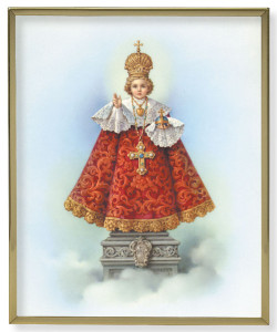Infant of Prague 8x10 Gold Trim Plaque [HFA0183]