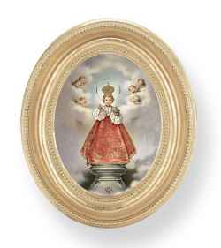Infant of Prague Small 4.5 Inch Oval Framed Print [HFA4710]